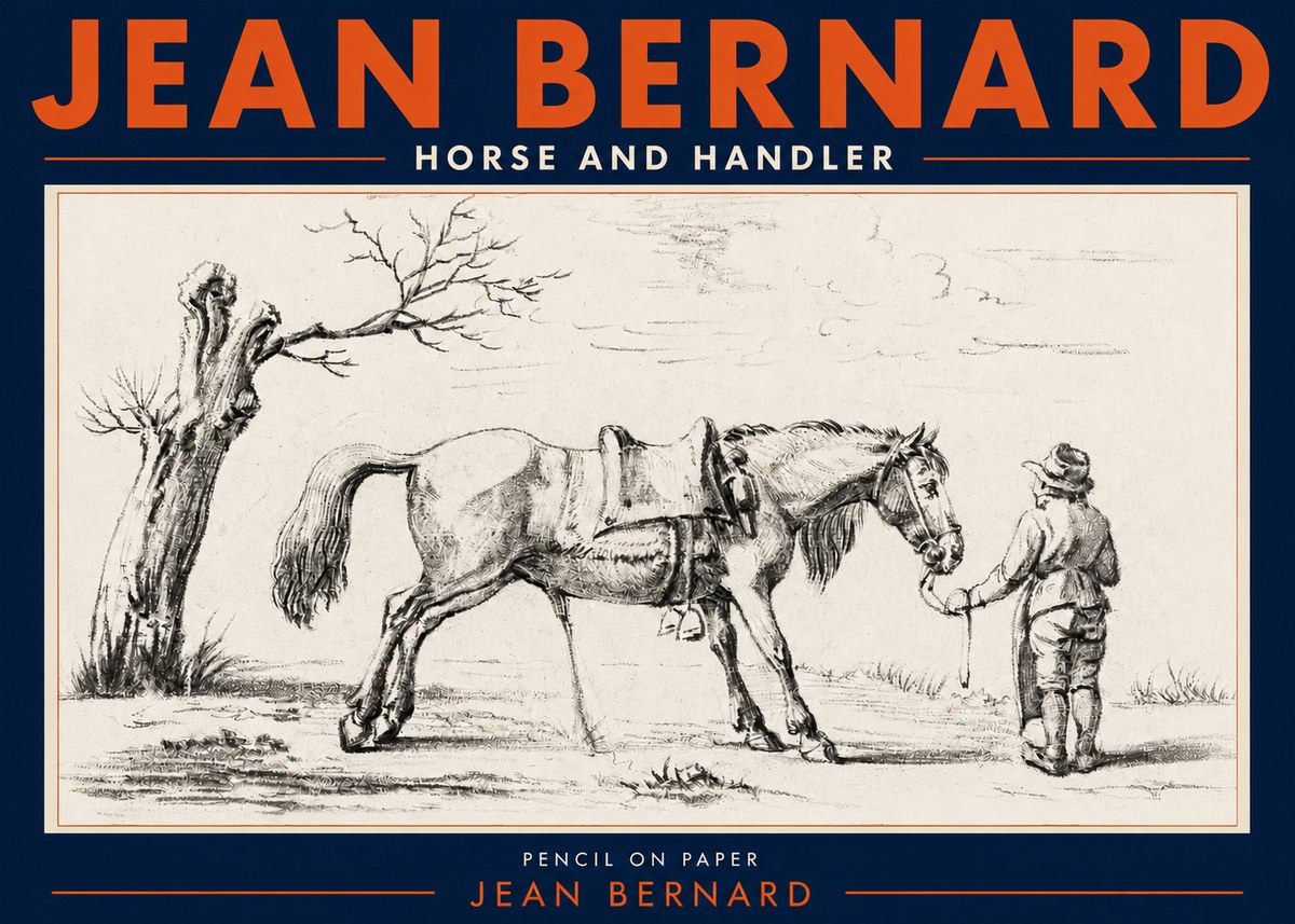Jean Bernard Horse and Handler No4 - Plakat