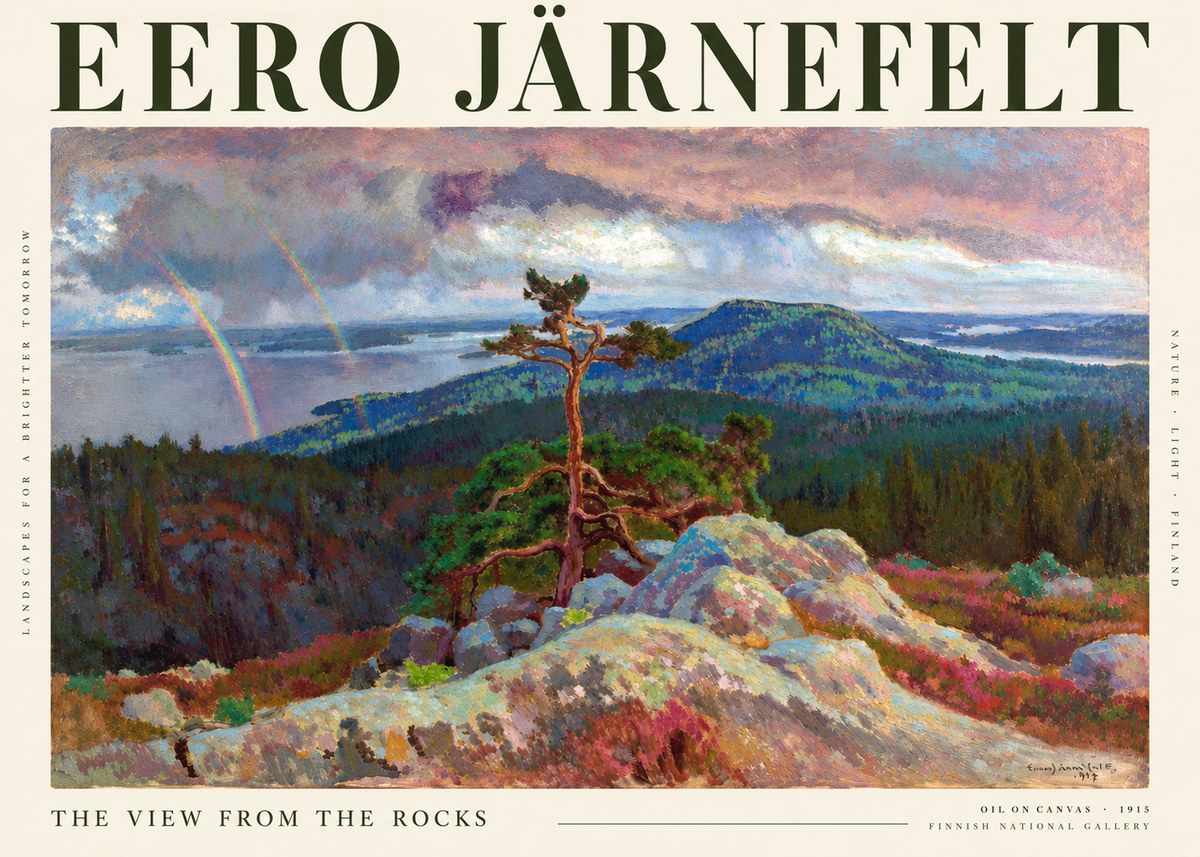 Eero Järnefelt Landscape with Rainbow, 1915 No4 - Plakat