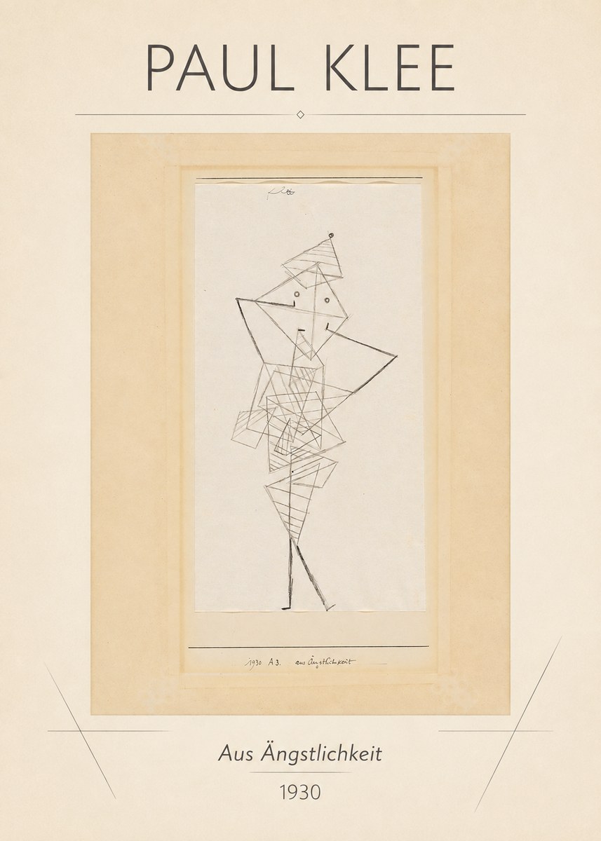 Paul Klee Aus Ängstlichkeit No1 - Plakat