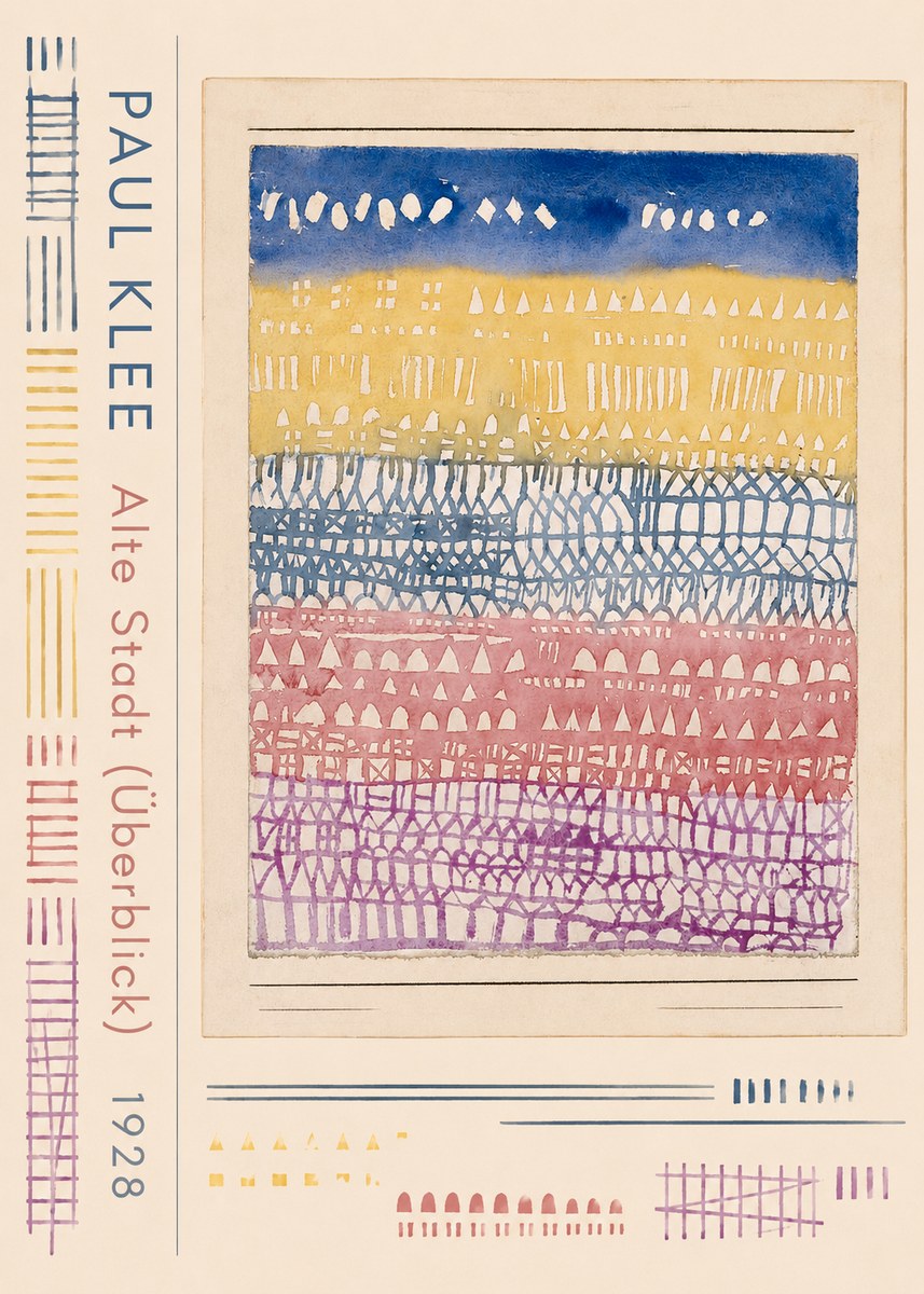 Paul Klee Alte Stadt (Überblick) No2 - Plakat