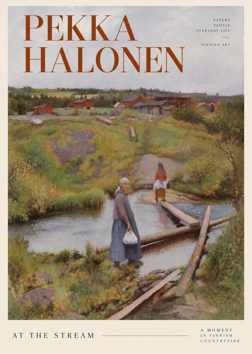 Pekka Halonen At the Stream No4 - Plakat