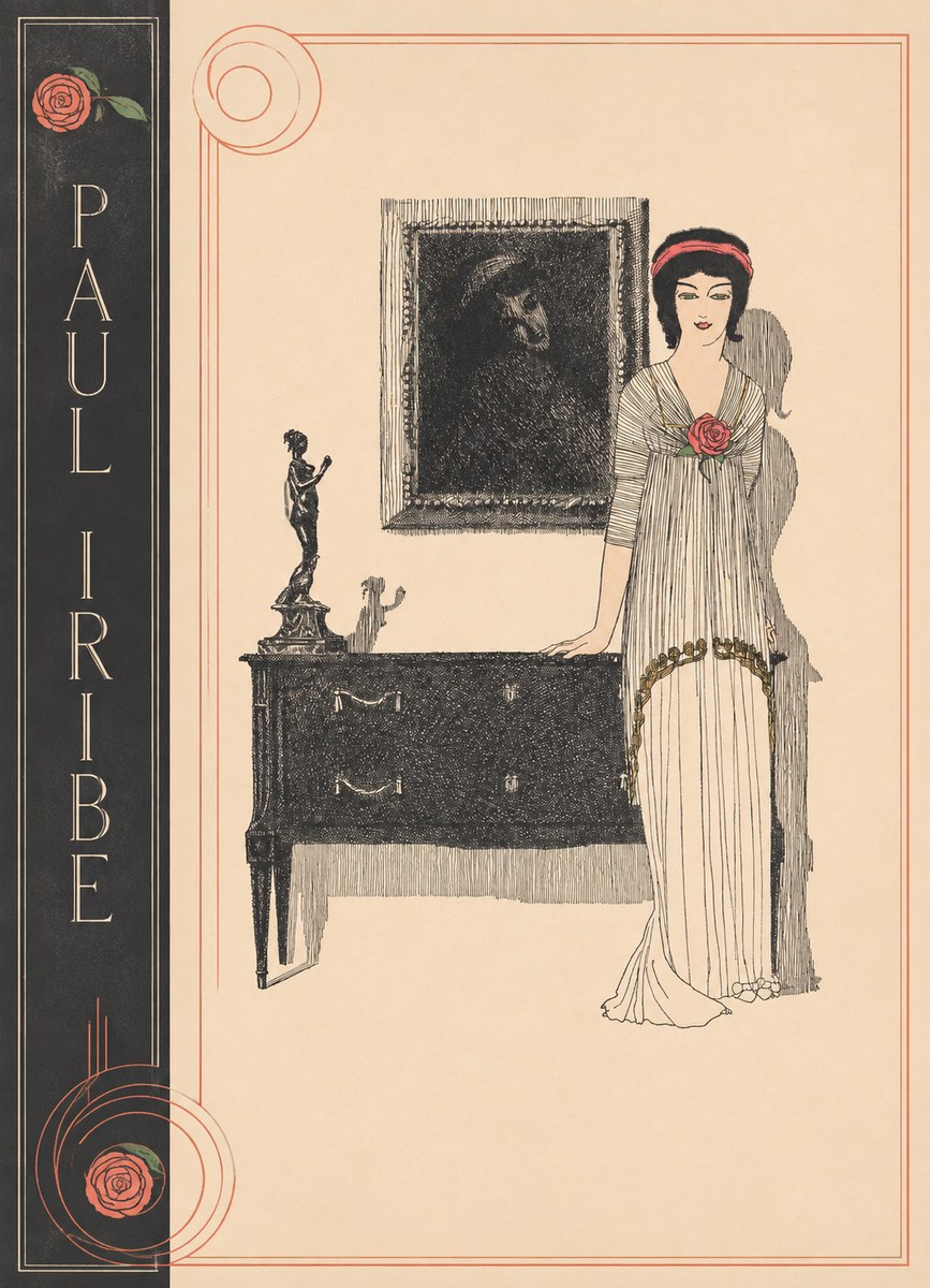 Paul Iribe Woman with Rose No2 - Plakat