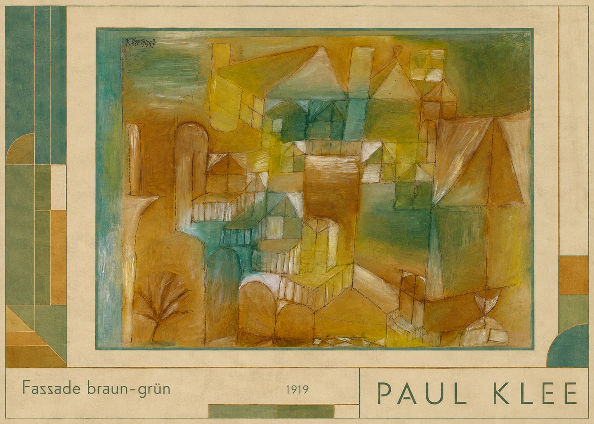 Paul Klee Fassade Braun-grün No1 - Plakat
