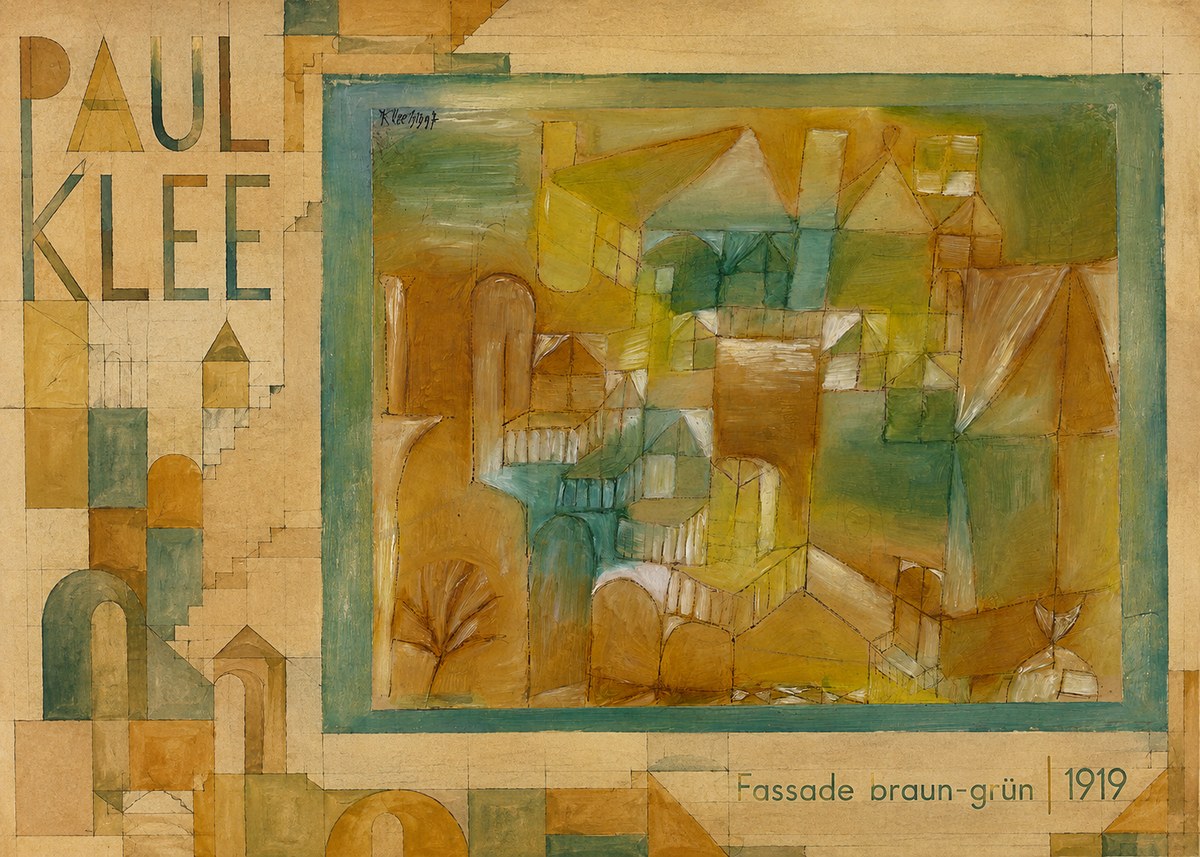 Paul Klee Fassade Braun-grün No6 - Plakat