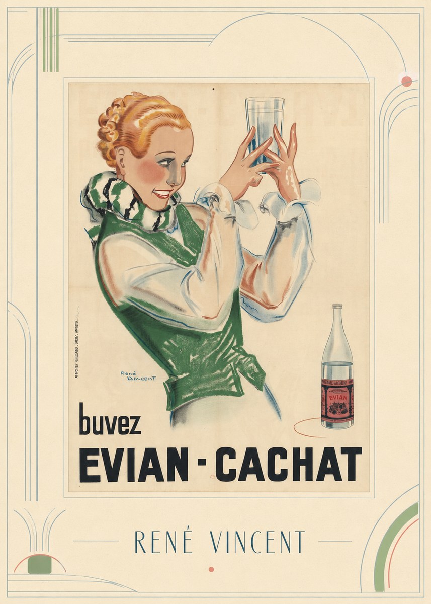 René Vincent Evian - Cachat No3 - Plakat