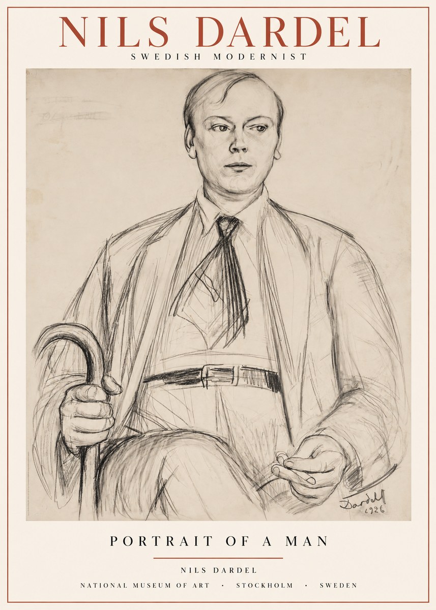 Nils Dardel Portrait of a Man No1 - Plakat