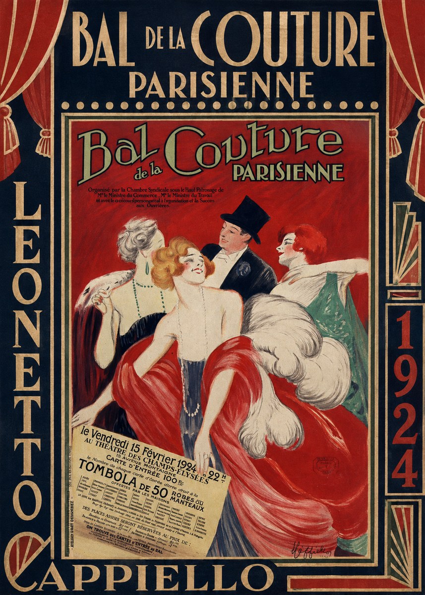 Leonetto Cappiello Bal De La Couture Parisienne No4 - Plakat