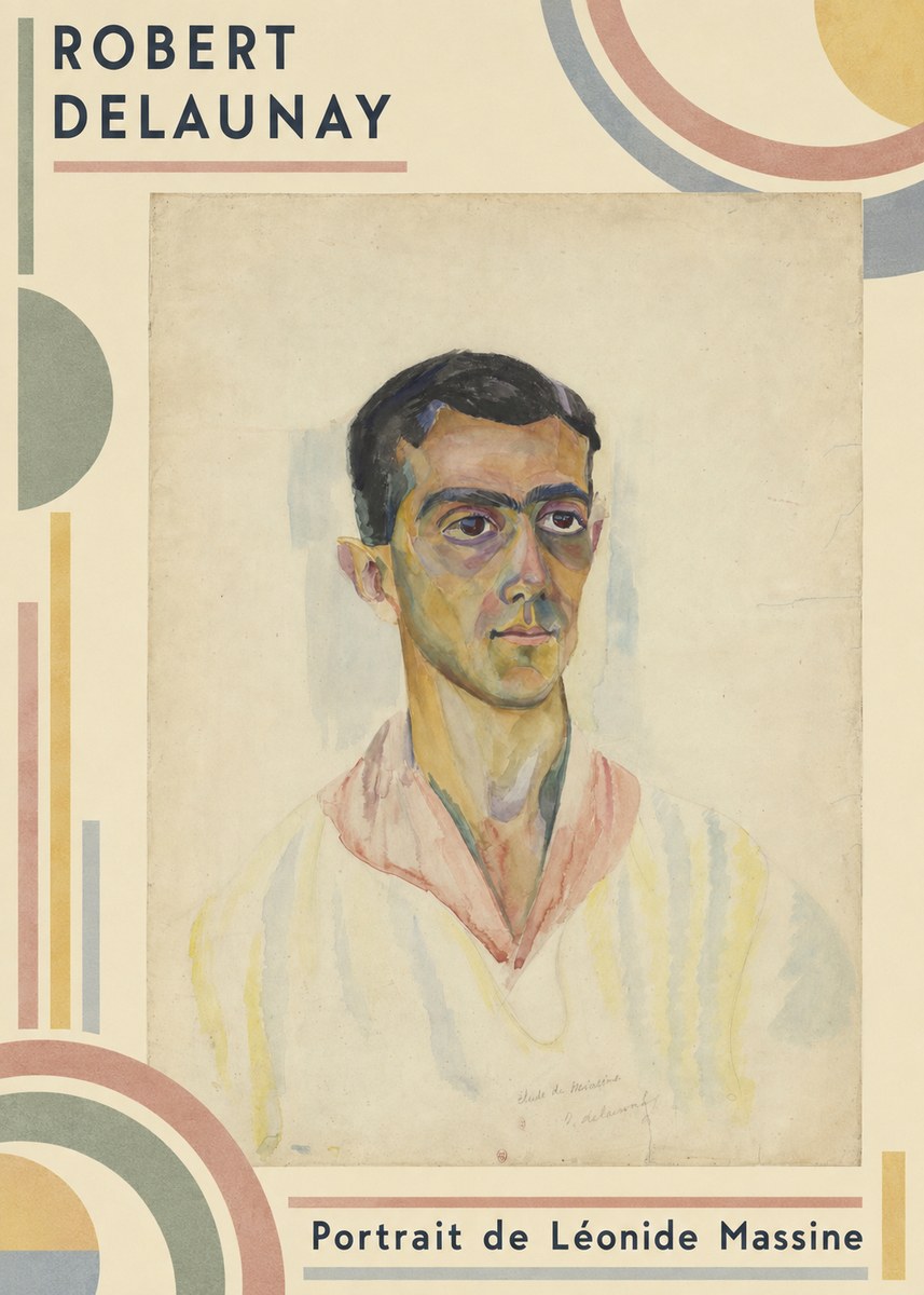 Robert Delaunay Portrait De Léonide Massine No2 - Plakat