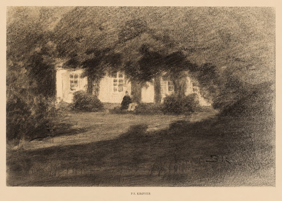 P.S. Krøyer Fra Krøyers Hus Og Have I Skagen No6 - Plakat