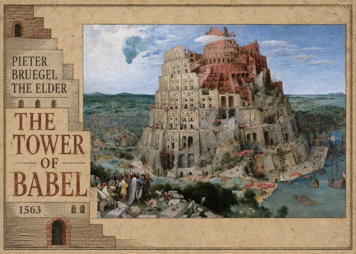 Pieter Bruegel The Tower of Babel IX No6 - Plakat