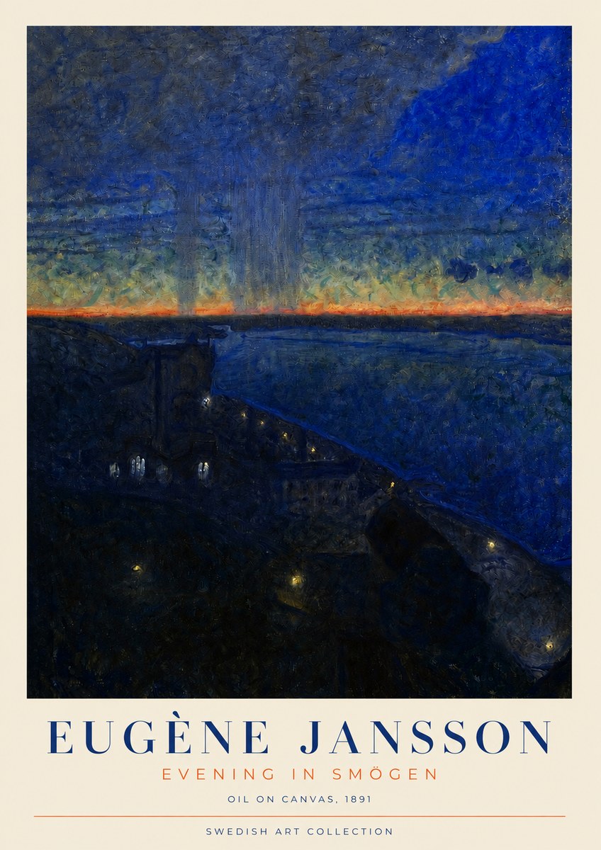 Eugène Jansson Evening in Smögen No3 - Plakat