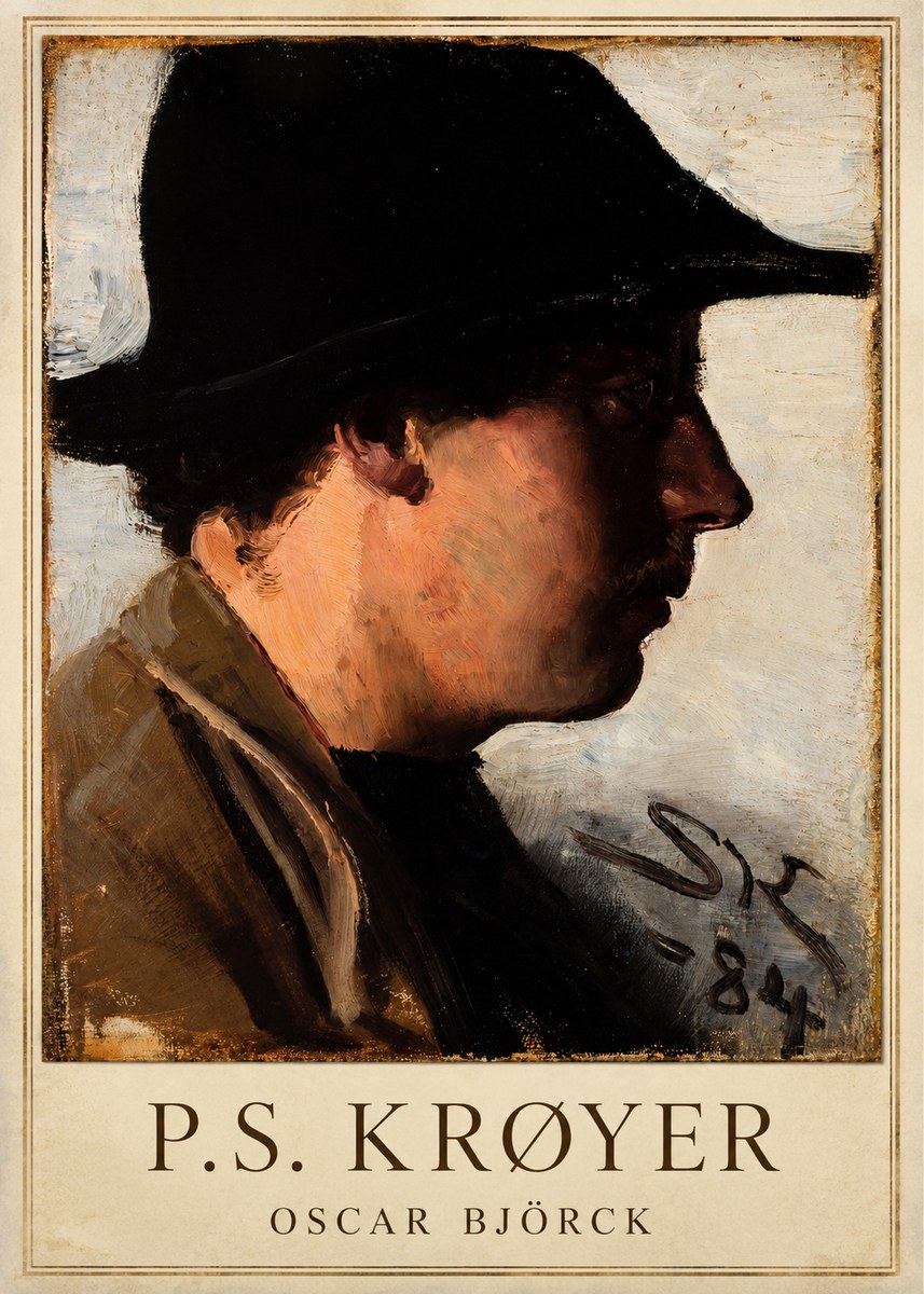 P.S. Krøyer Portrait of Oscar Björck No1 - Plakat