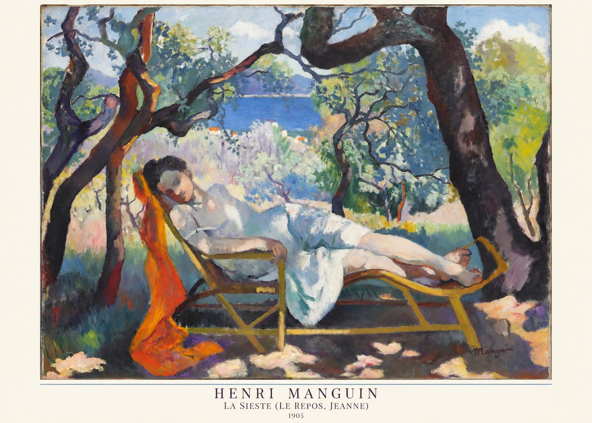 Henri Manguin La Sieste (Le Repos, Jeanne) No6 - Plakat