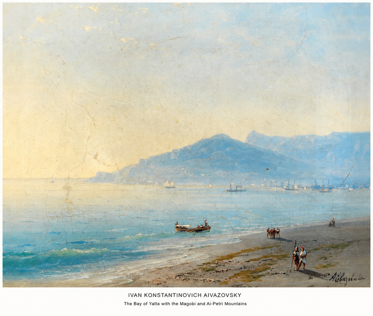 Ivan Konstantinovich Aivazovsky The Bay of Yalta with the Magobi and Ai-petri Mountains No5 - Plakat