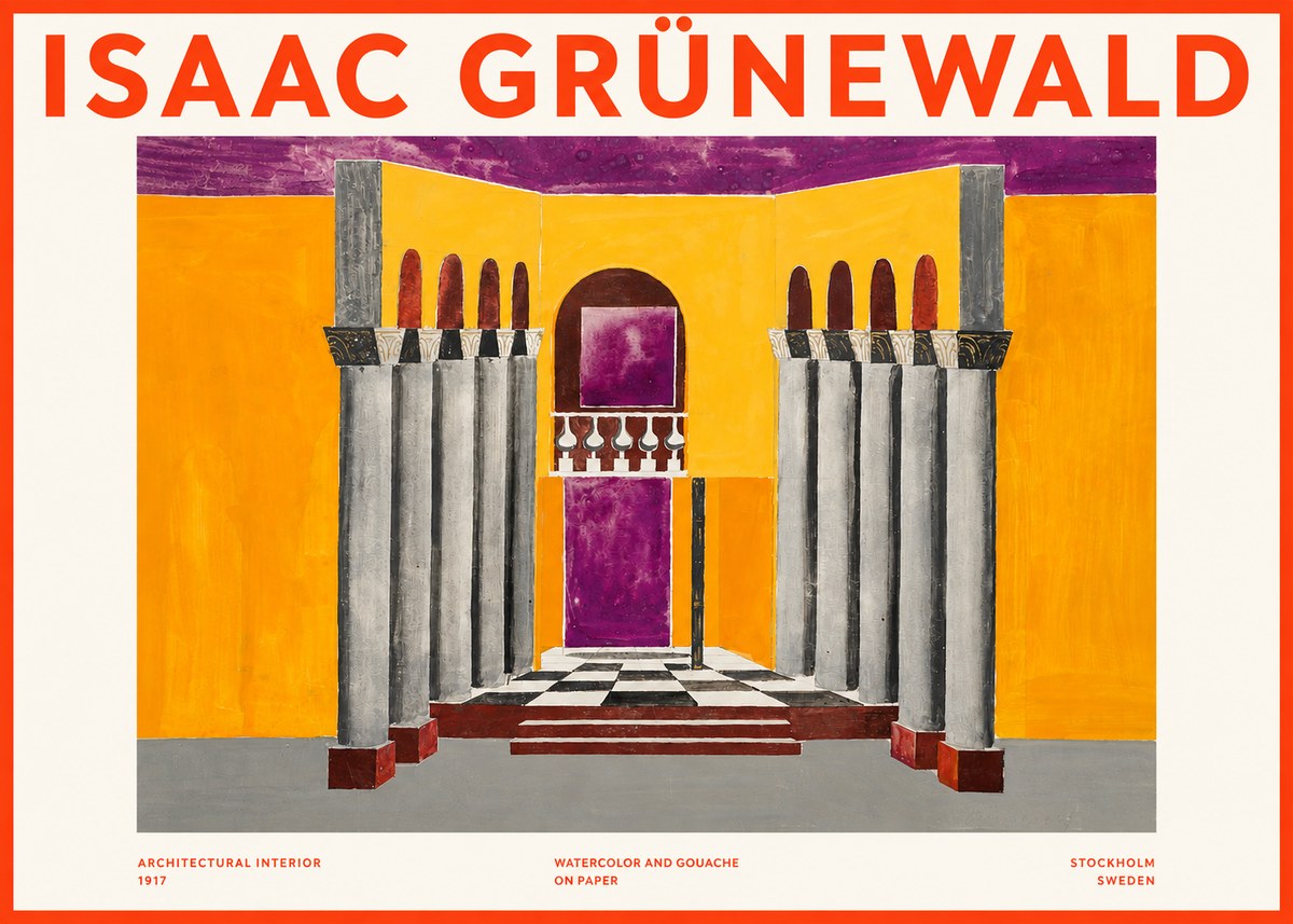 Isaac Grünewald Architectural Interior No2 - Plakat