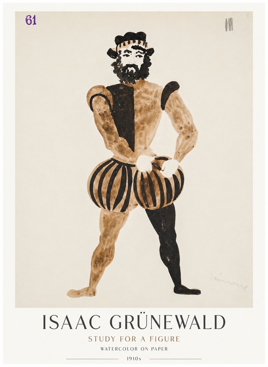 Isaac Grünewald Study for a Figure No1 - Plakat