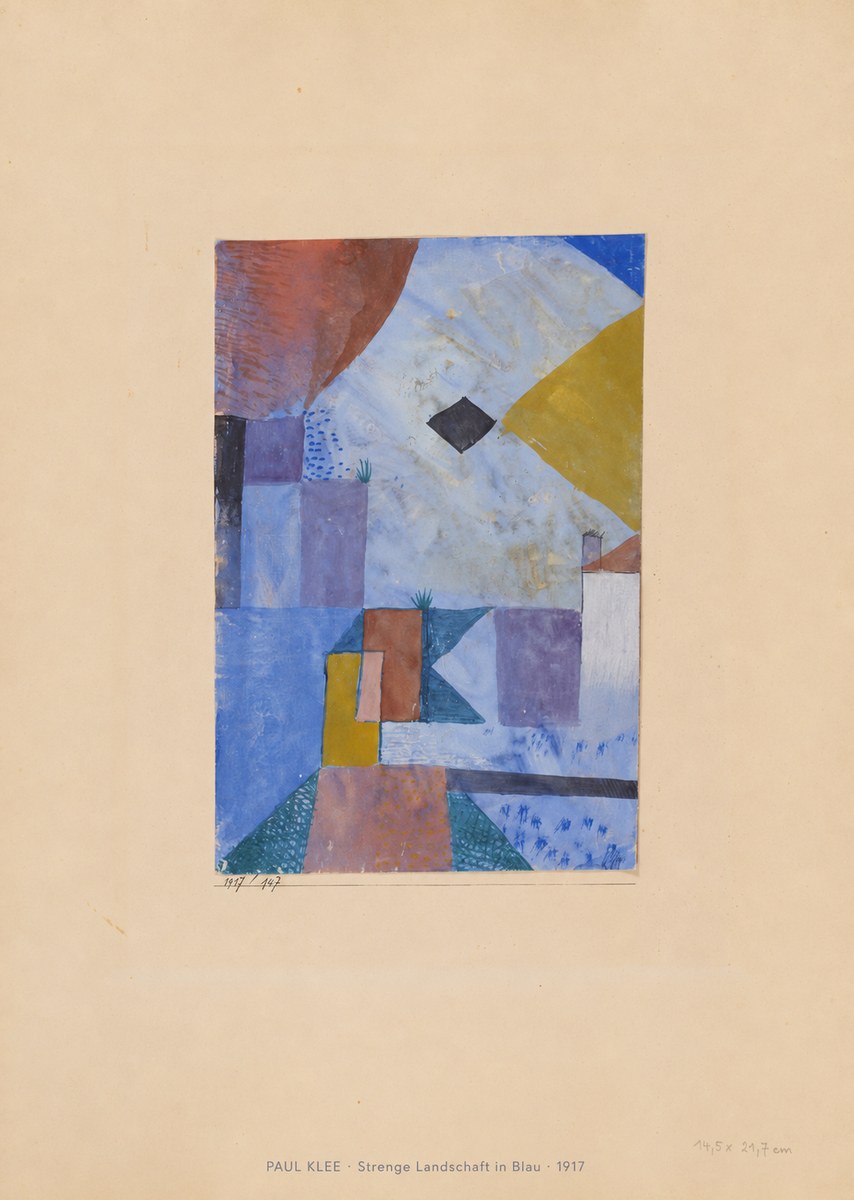 Paul Klee Strenge Landschaft in Blau No5 - Plakat