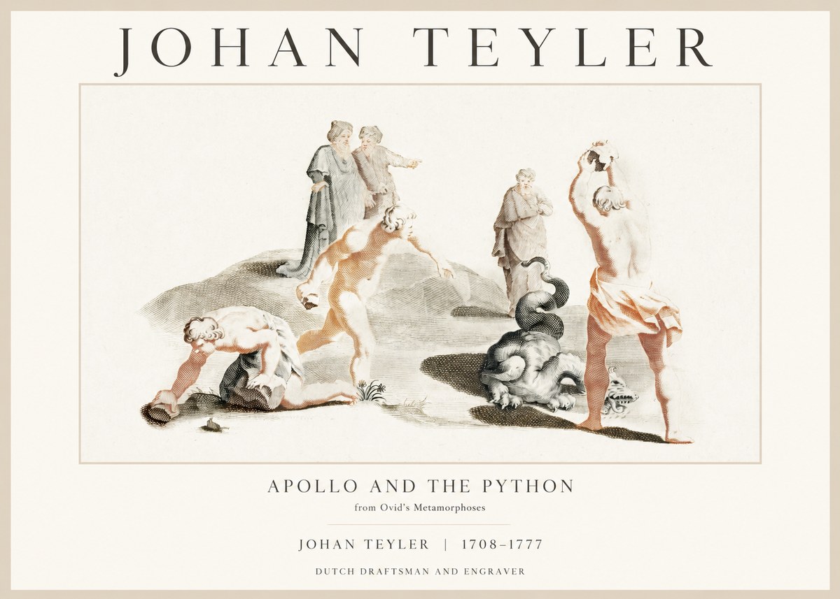Johan Teyler Apollo and the Python No1 - Plakat
