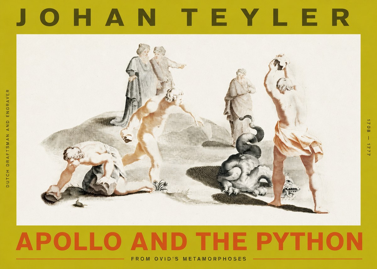 Johan Teyler Apollo and the Python No2 - Plakat