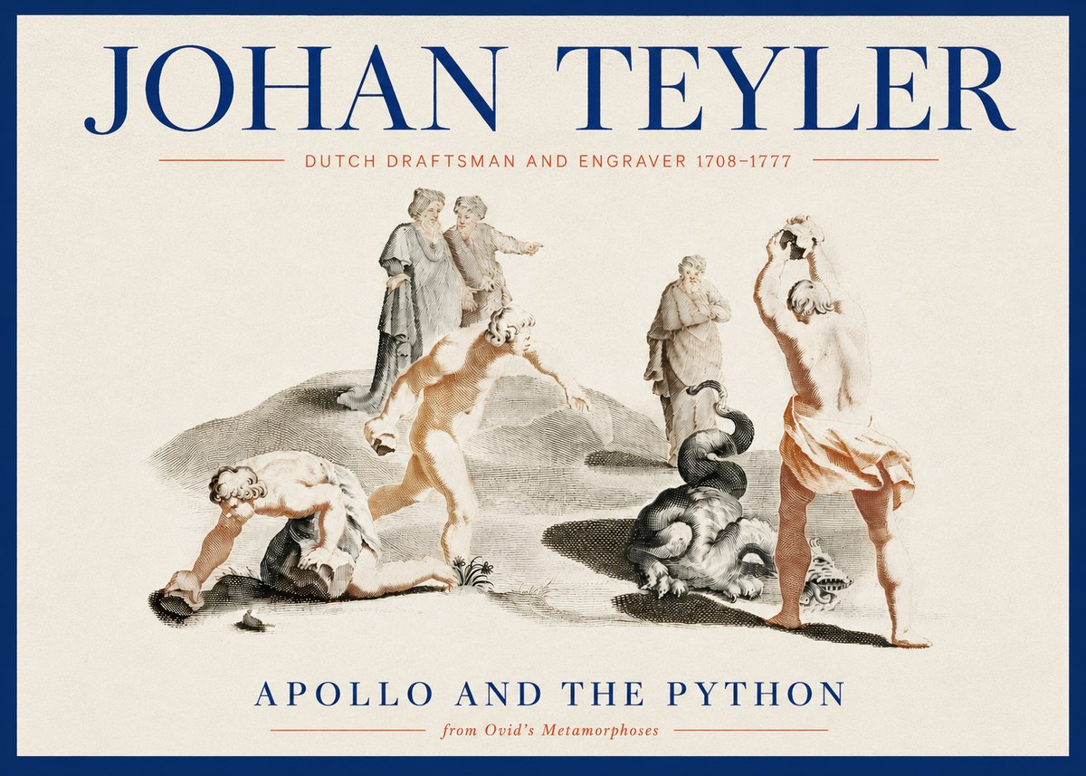 Johan Teyler Apollo and the Python No4 - Plakat