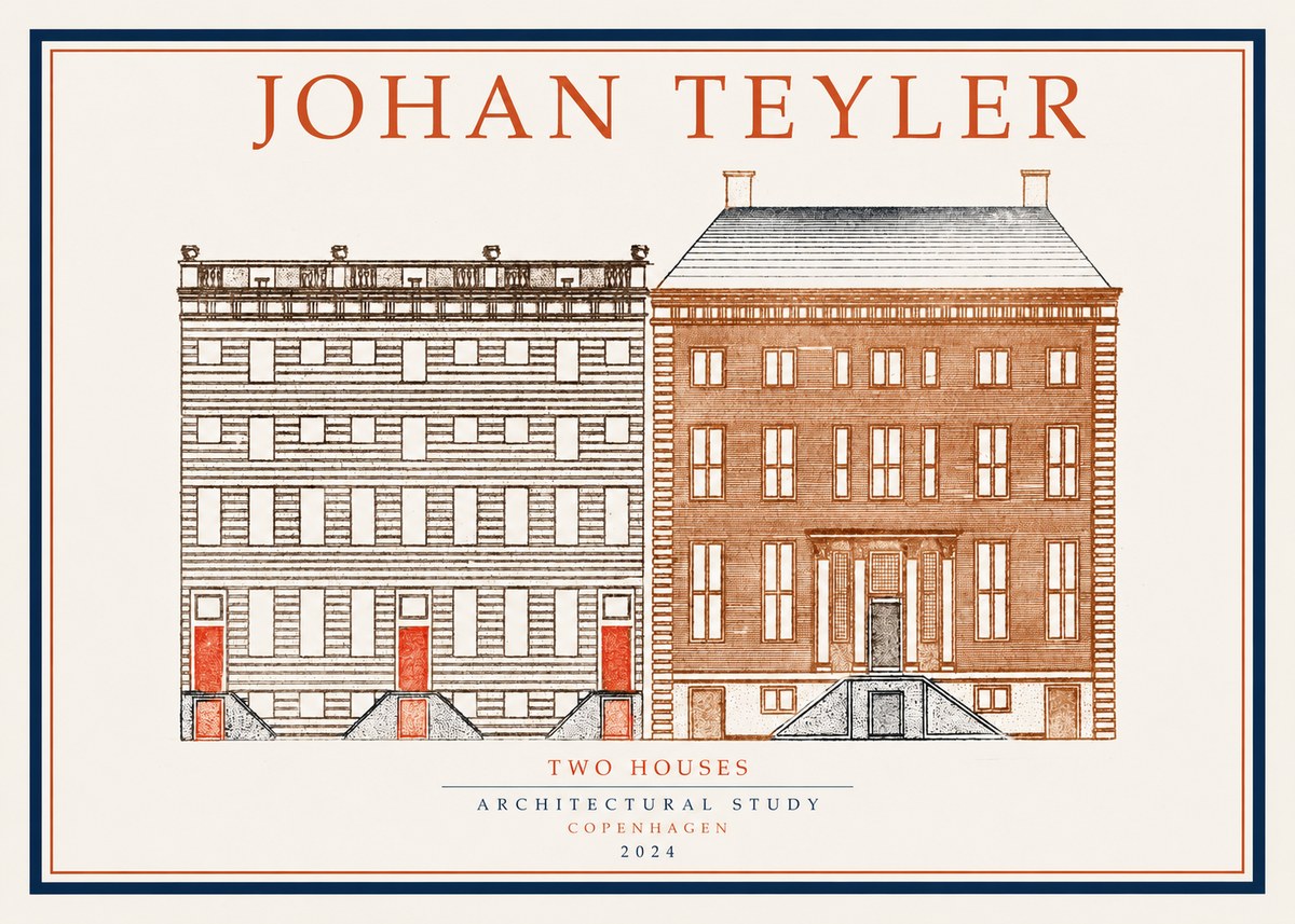 Johan Teyler Two Houses No1 - Plakat