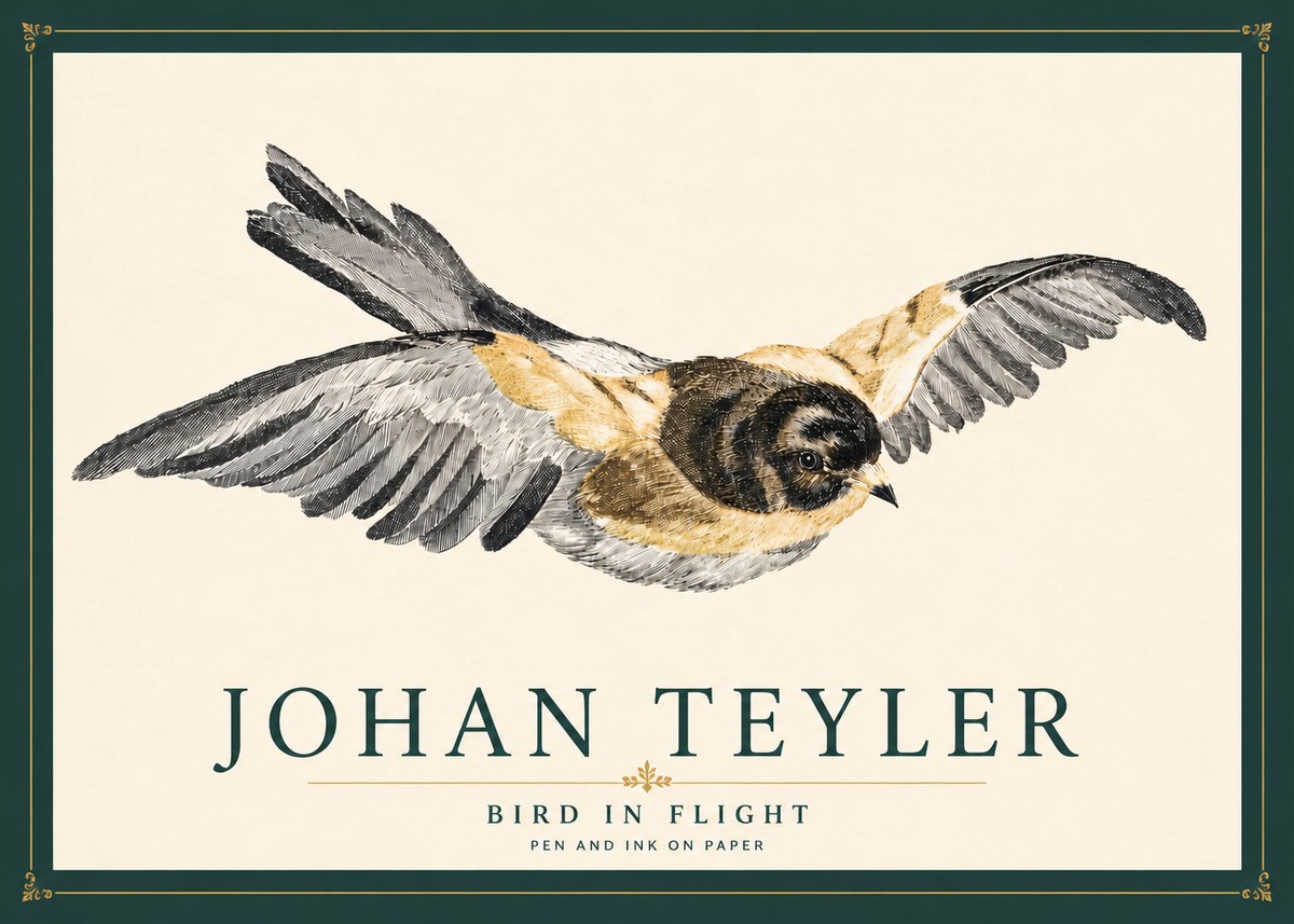 Johan Teyler Bird in Flight I No4 - Plakat
