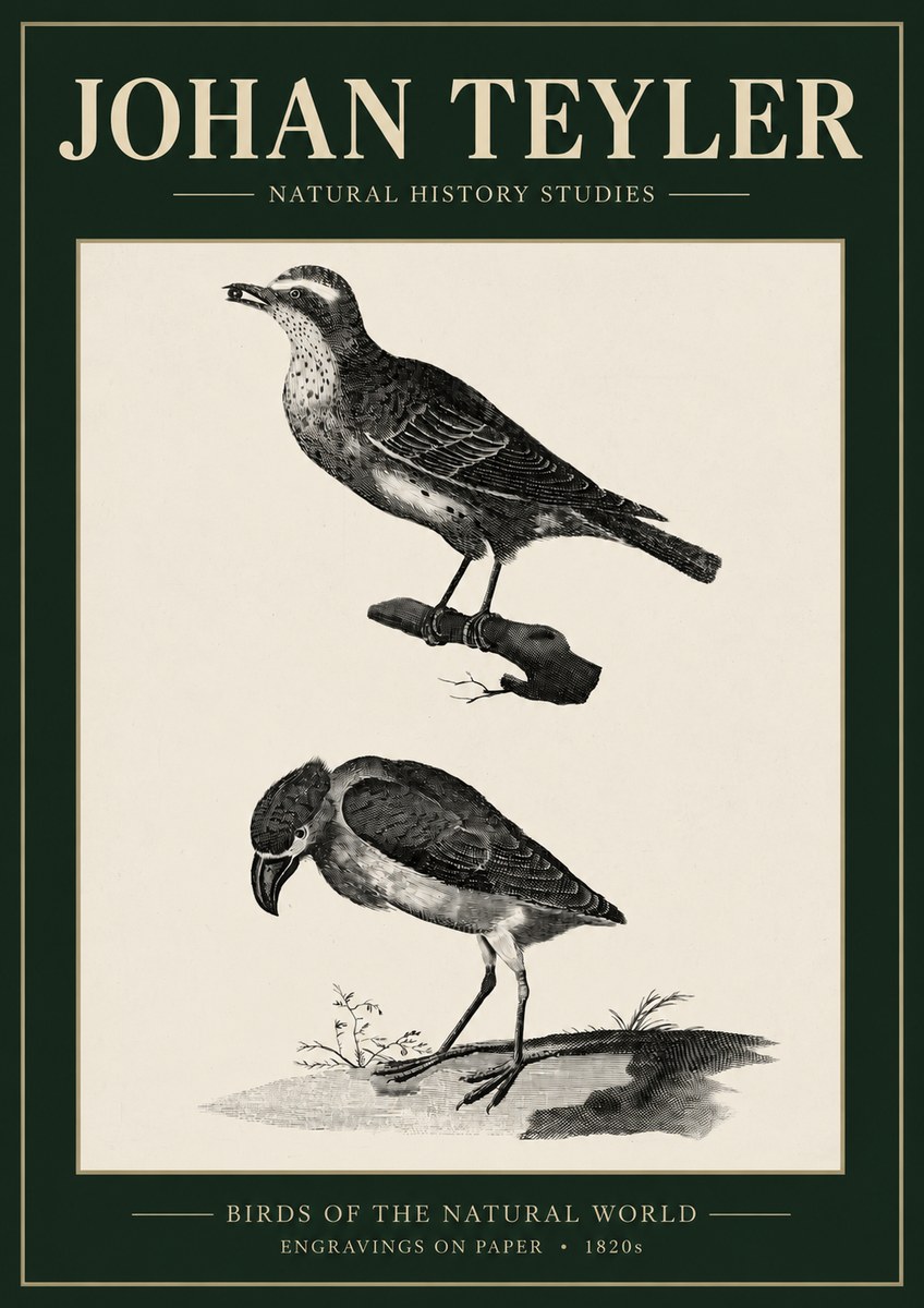 Johan Teyler Birds of the Natural World No3 - Plakat