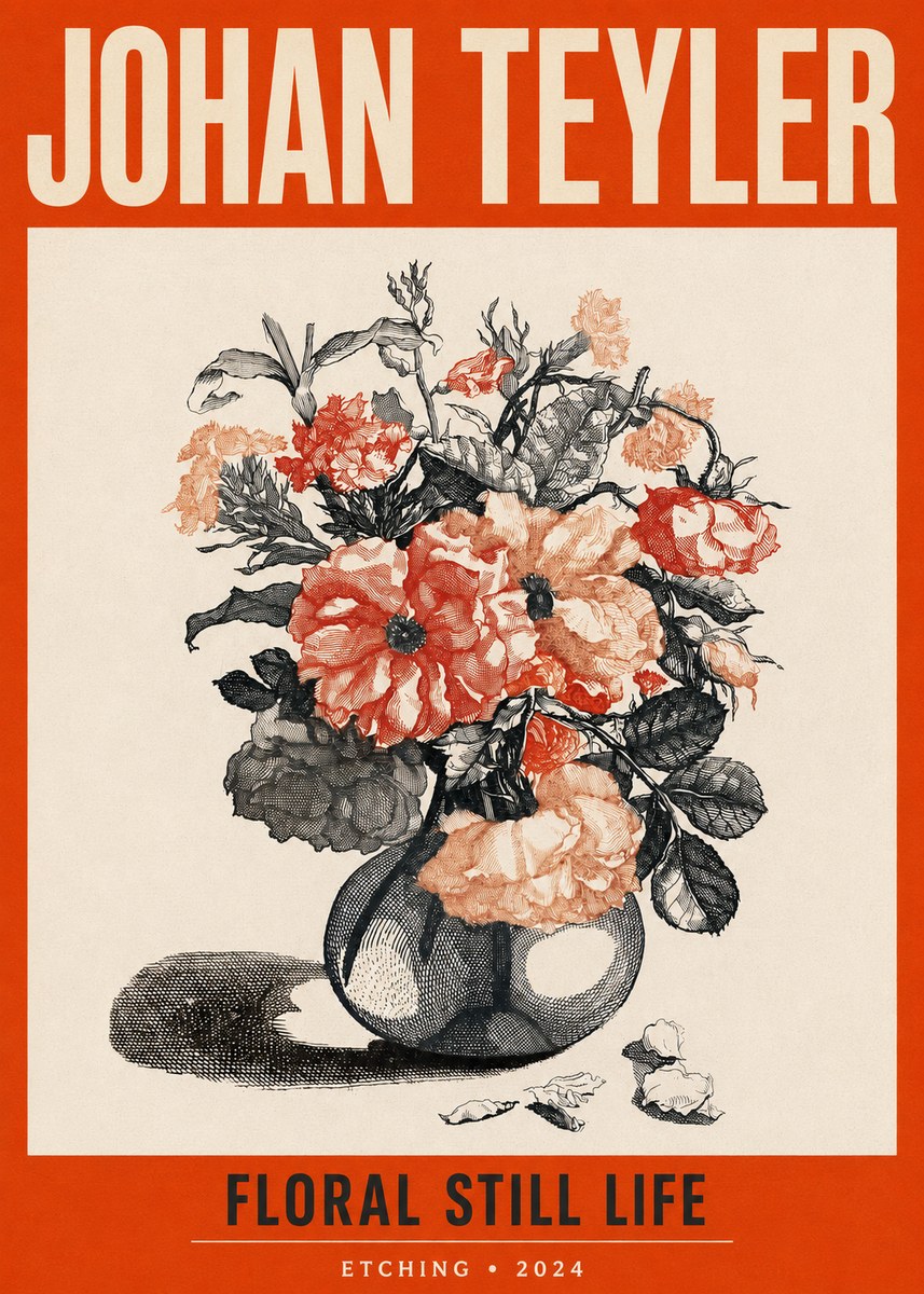 Johan Teyler Floral Still Life I No2 - Plakat
