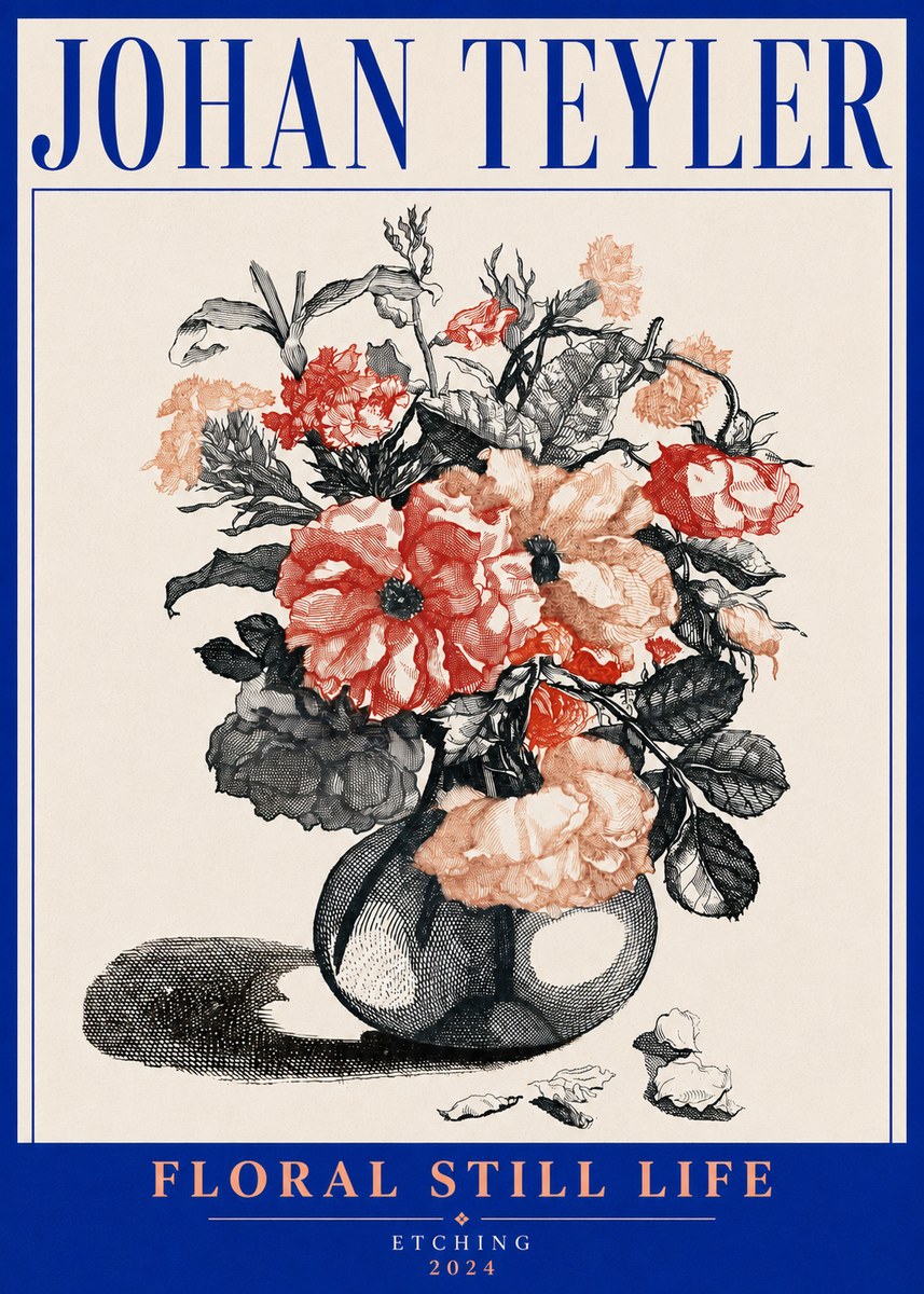 Johan Teyler Floral Still Life I No5 - Plakat