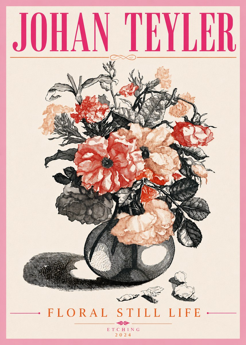 Johan Teyler Floral Still Life I No6 - Plakat