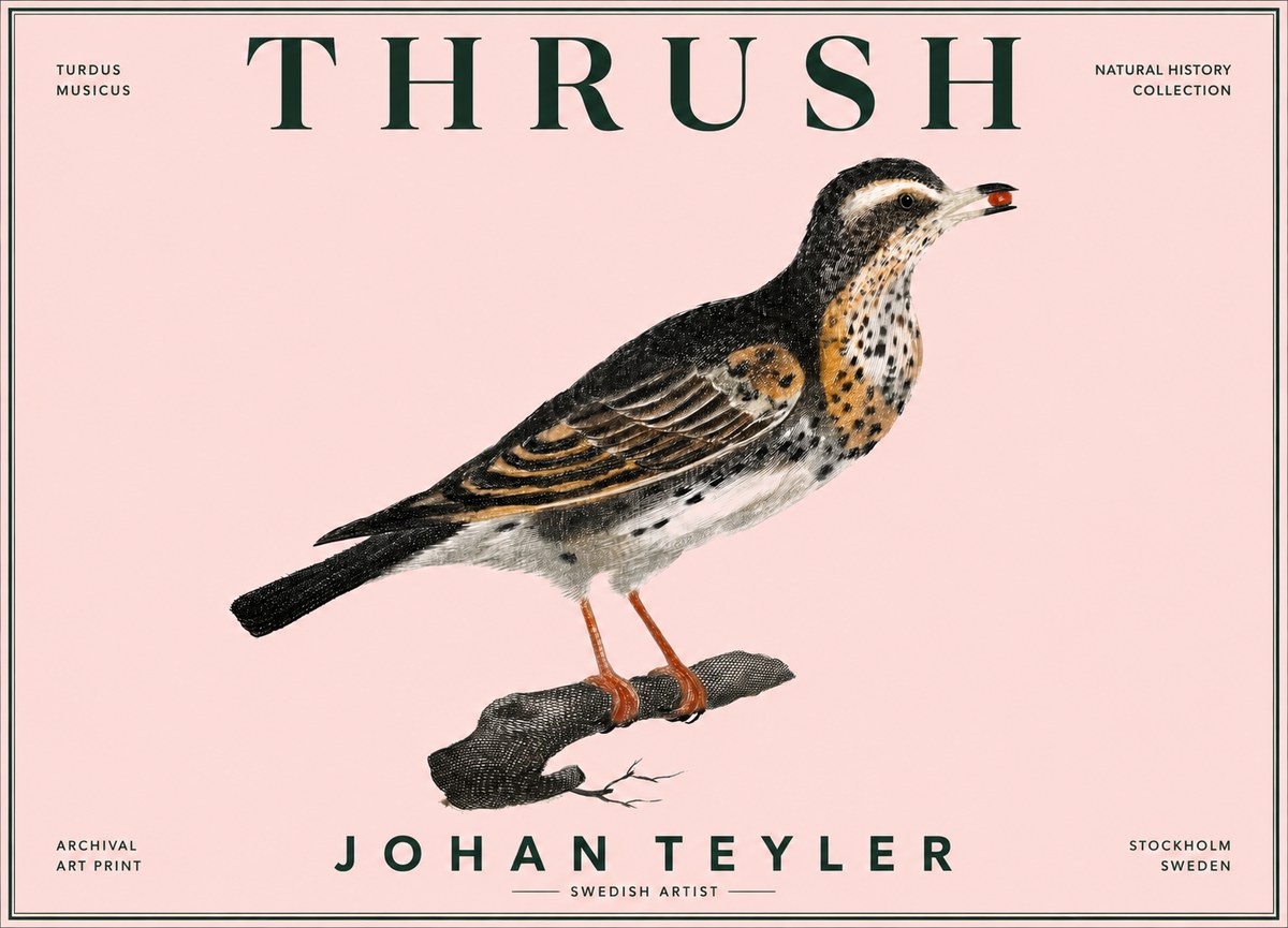 Johan Teyler Thrush No6 - Plakat