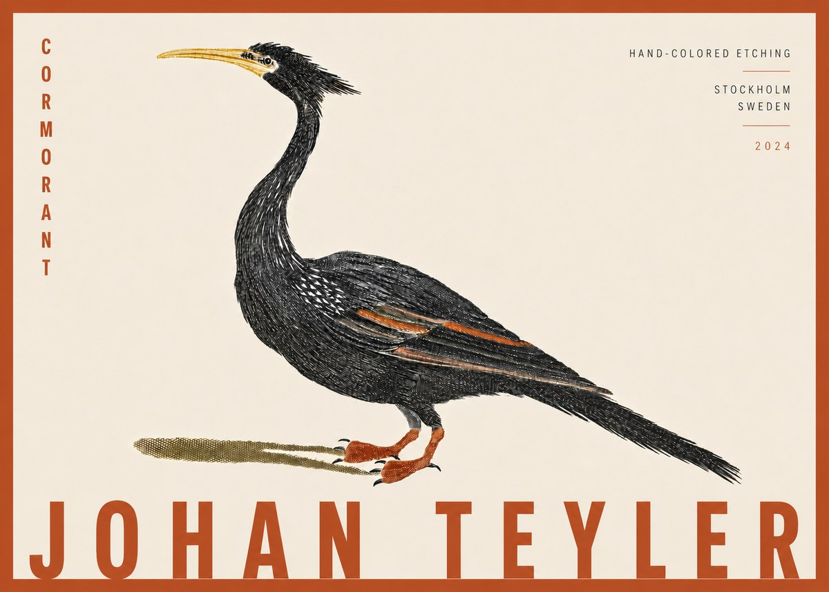 Johan Teyler Cormorant No4 - Plakat