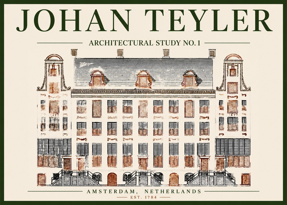 Johan Teyler Architectural Study No. 1 I No4 - Plakat