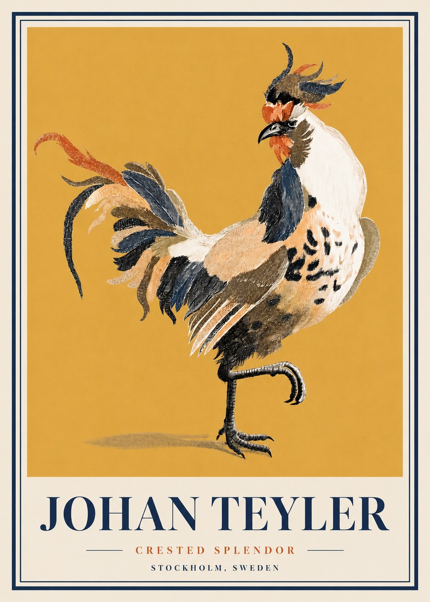 Johan Teyler Crested Splendor No3 - Plakat