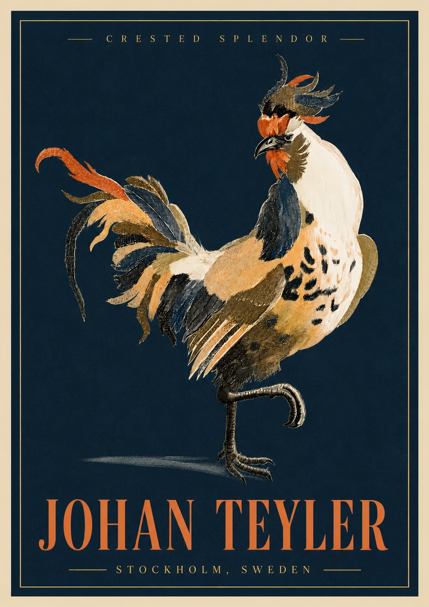 Johan Teyler Crested Splendor No5 - Plakat