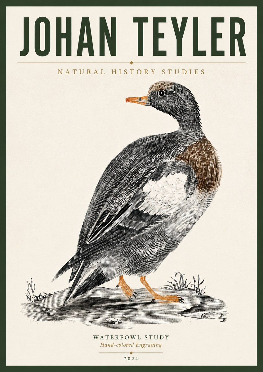 Johan Teyler Waterfowl Study No5 - Plakat