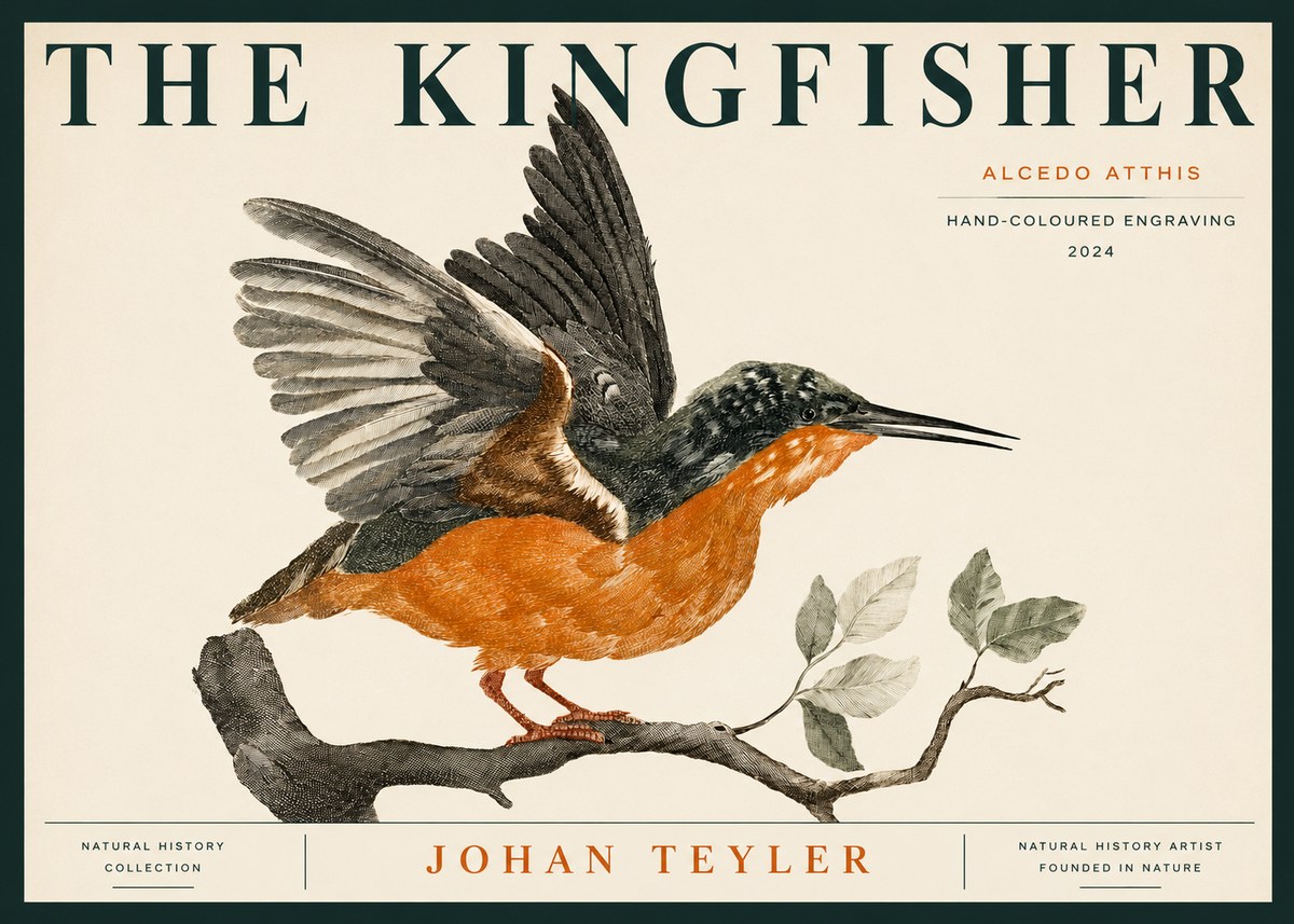 Johan Teyler Kingfisher No5 - Plakat