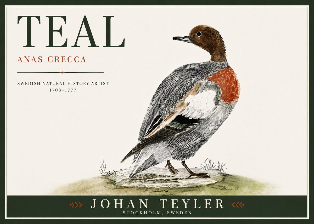 Johan Teyler Teal No4 - Plakat