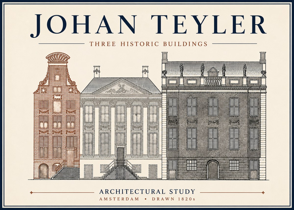 Johan Teyler Three Historic Buildings No6 - Plakat