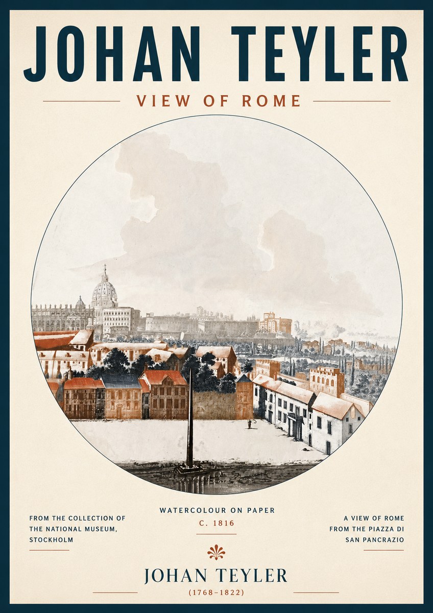 Johan Teyler View of Rome No6 - Plakat