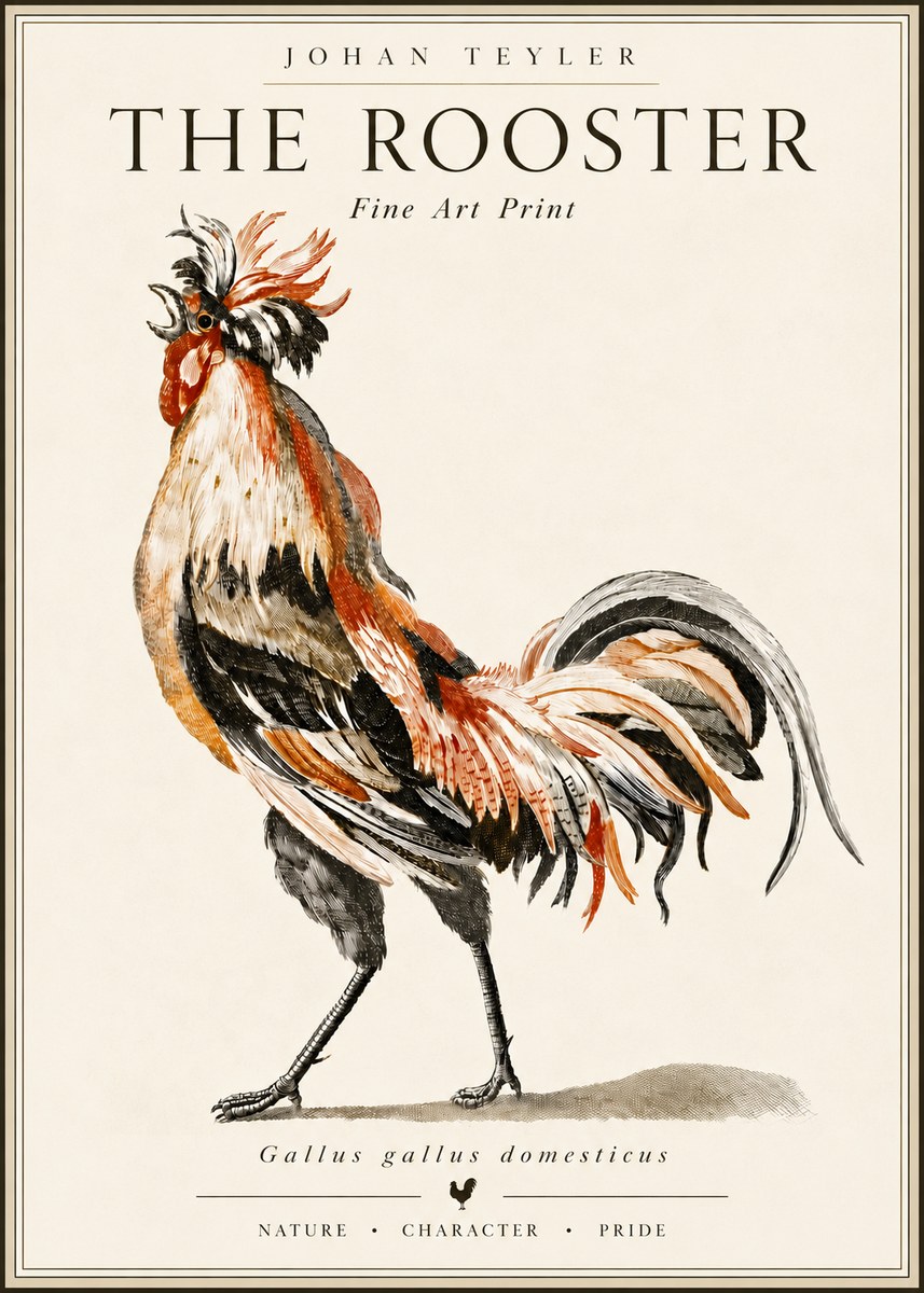 Johan Teyler The Rooster No6 - Plakat