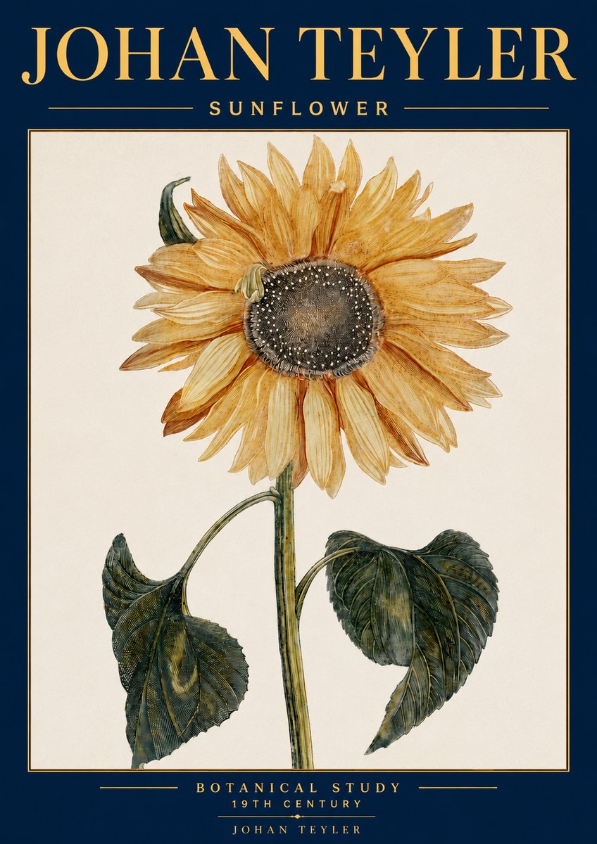 Johan Teyler Sunflower No4 - Plakat