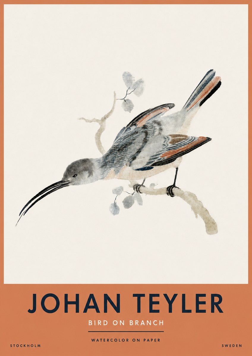 Johan Teyler Bird on Branch I No4 - Plakat