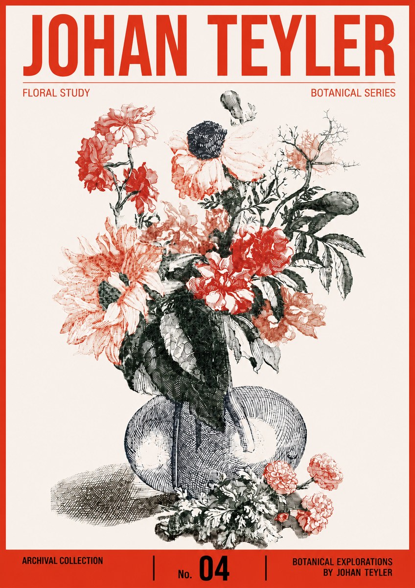 Johan Teyler Floral Study No4 - Plakat