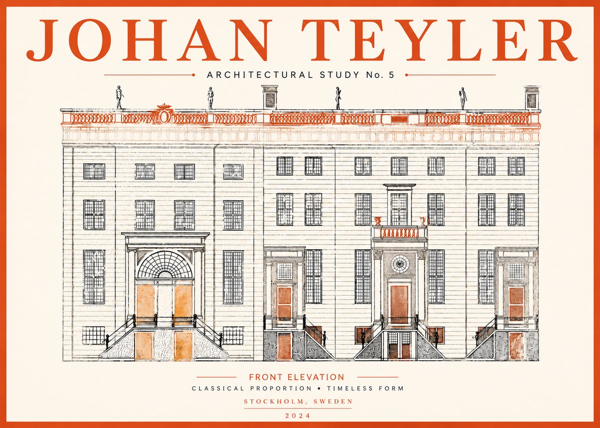 Johan Teyler Architectural Study VI No6 - Plakat