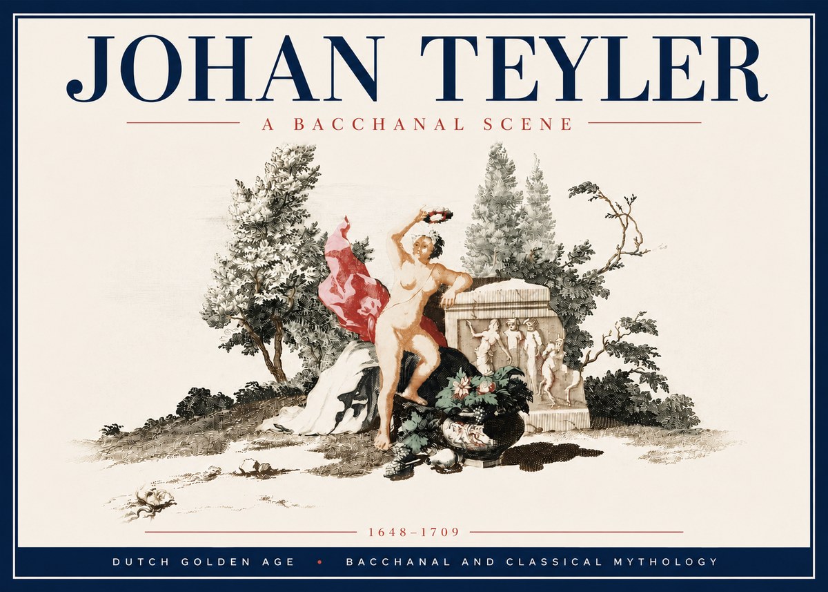 Johan Teyler A Bacchanal Scene No6 - Plakat