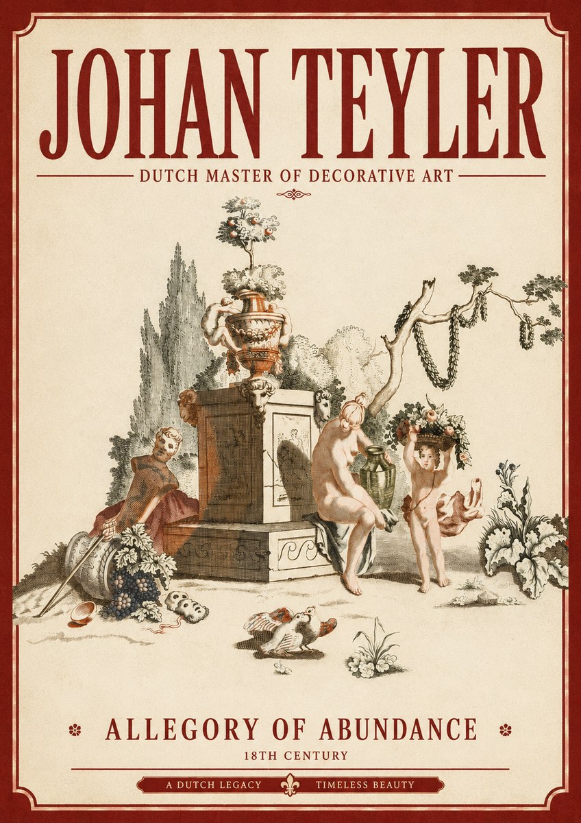 Johan Teyler Allegory of Abundance No3 - Plakat
