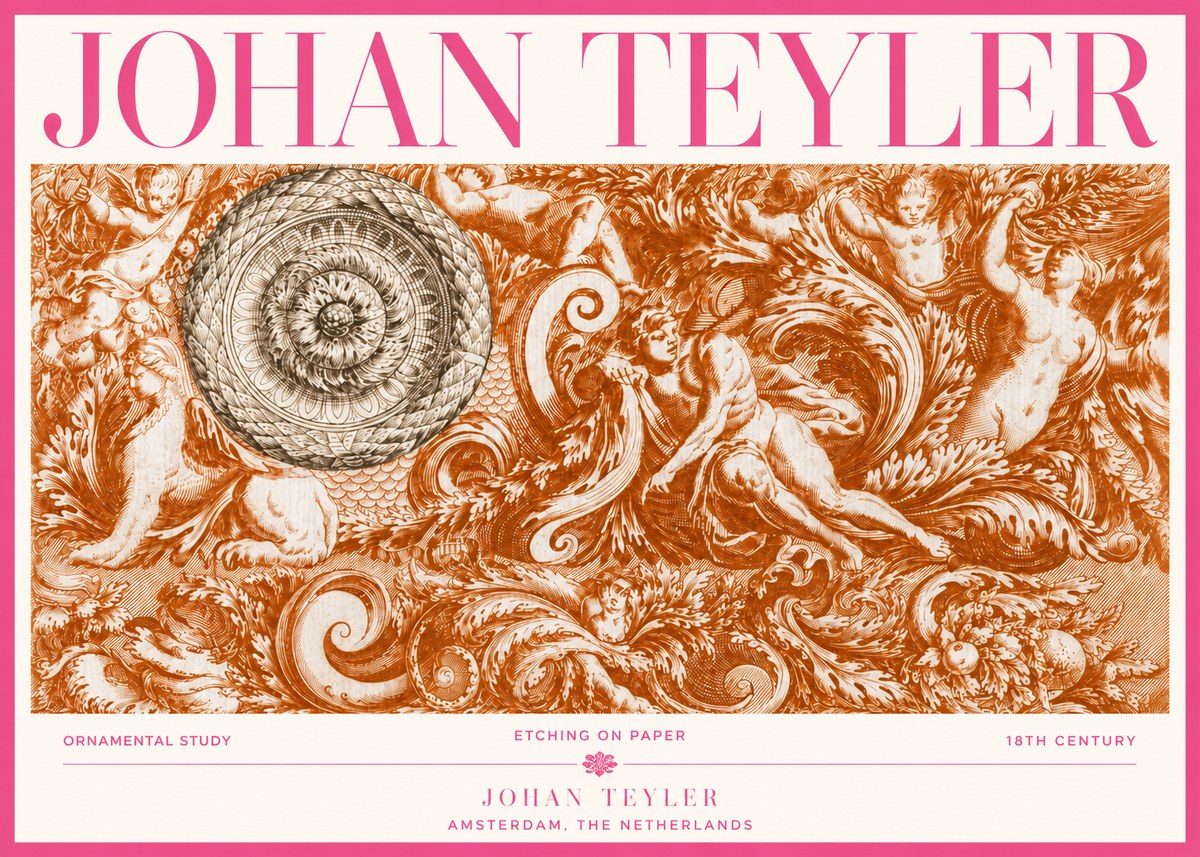 Johan Teyler Ornamental Study No3 - Plakat