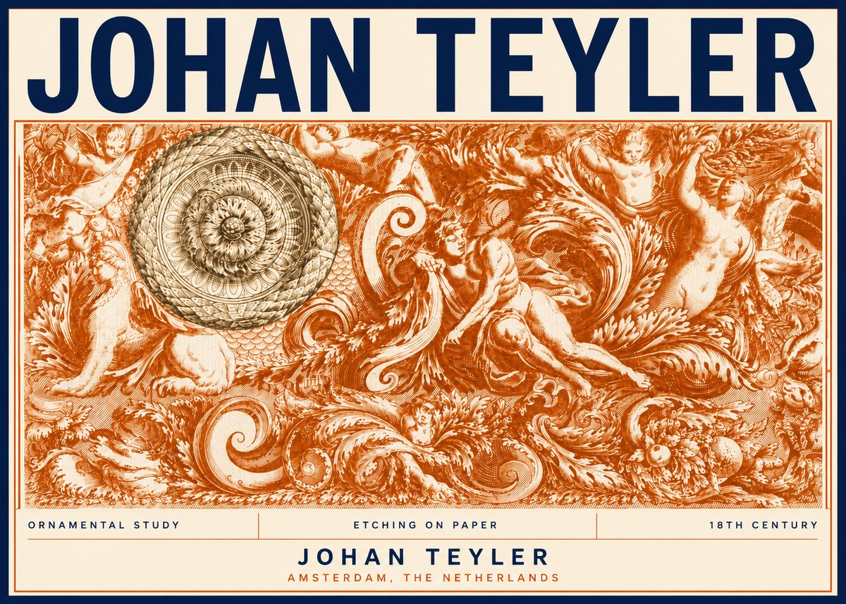 Johan Teyler Ornamental Study No5 - Plakat