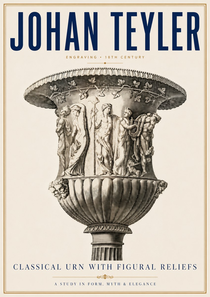 Johan Teyler Classical Urn with Figural Reliefs II No6 - Plakat